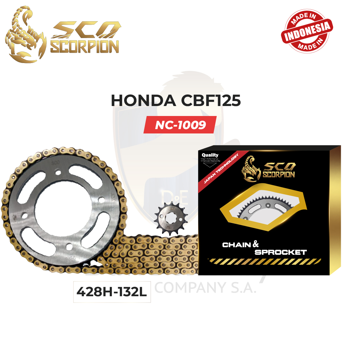 KIT ARRASTRE 428H-132L HONDA CBF160 15X47