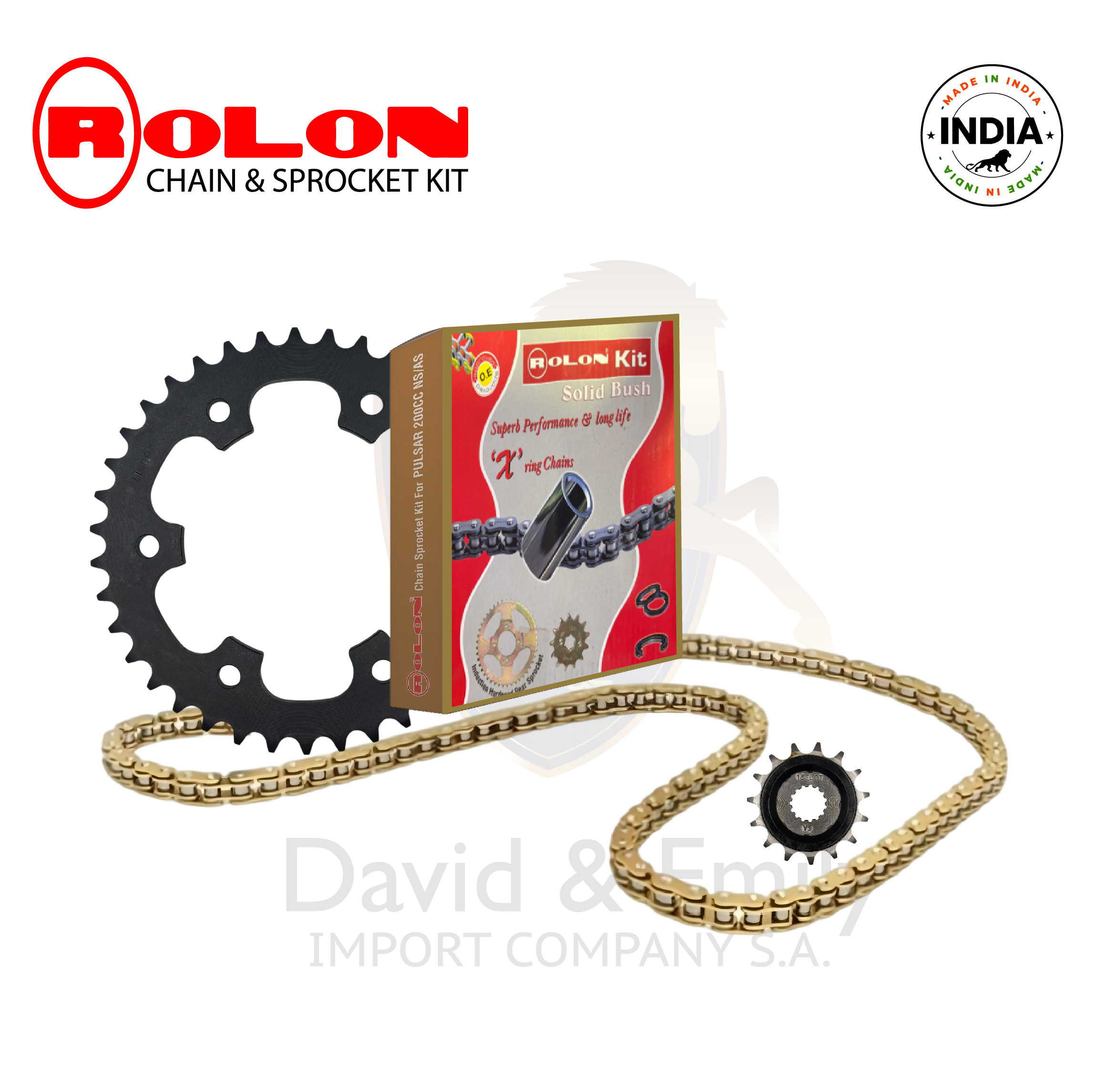 KIT ARRASTRE CONTINENTAL GT650/ INTERCEPTOR 650 525H99L ALPHA RING/15T /38T ROLON