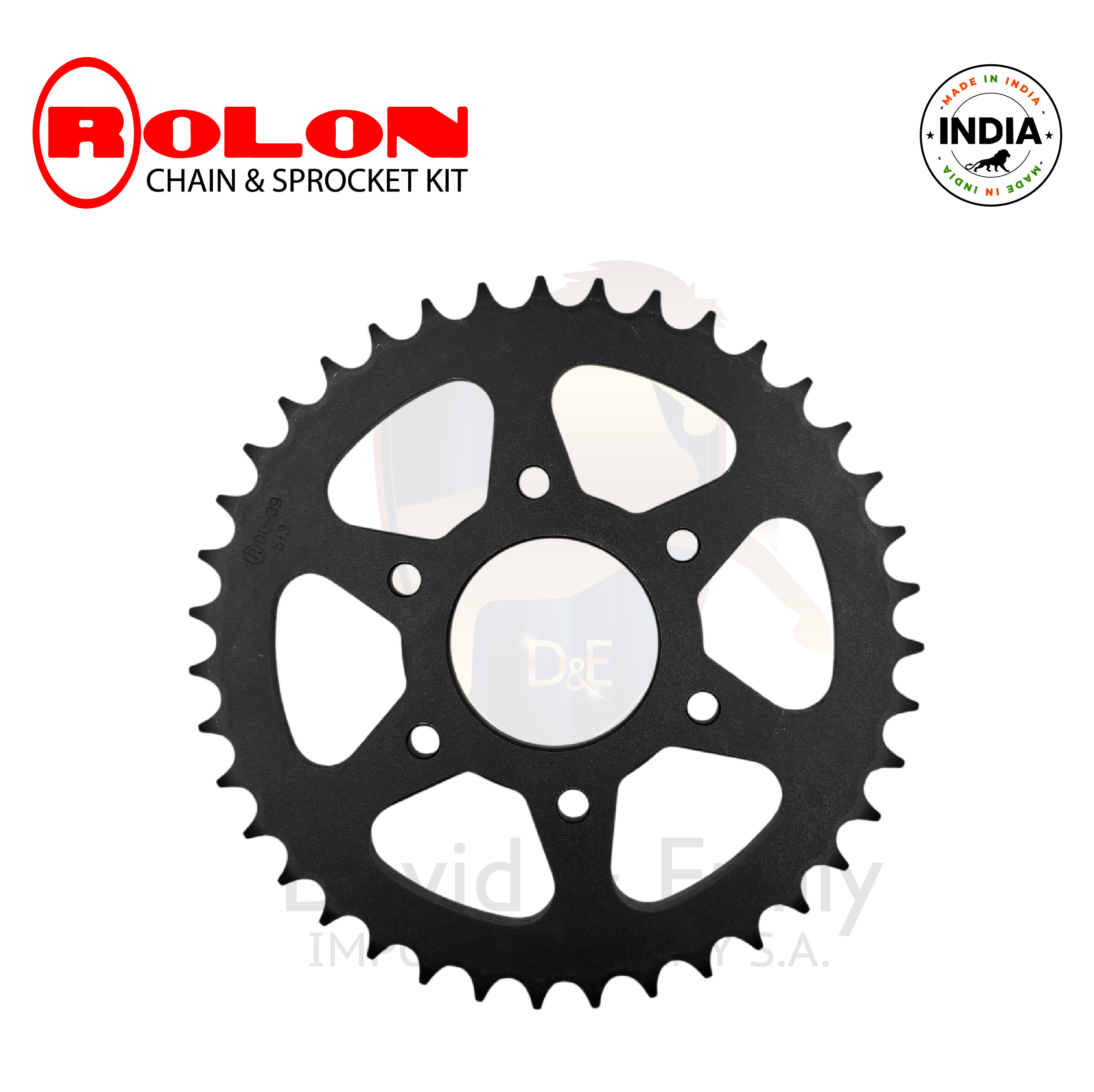 KIT ARRASTRE NS200 CADENA DORADA PIÑON ANTIVIBRANTE SELLADA 520H108L 14T/39T ROLON - Imagen 2