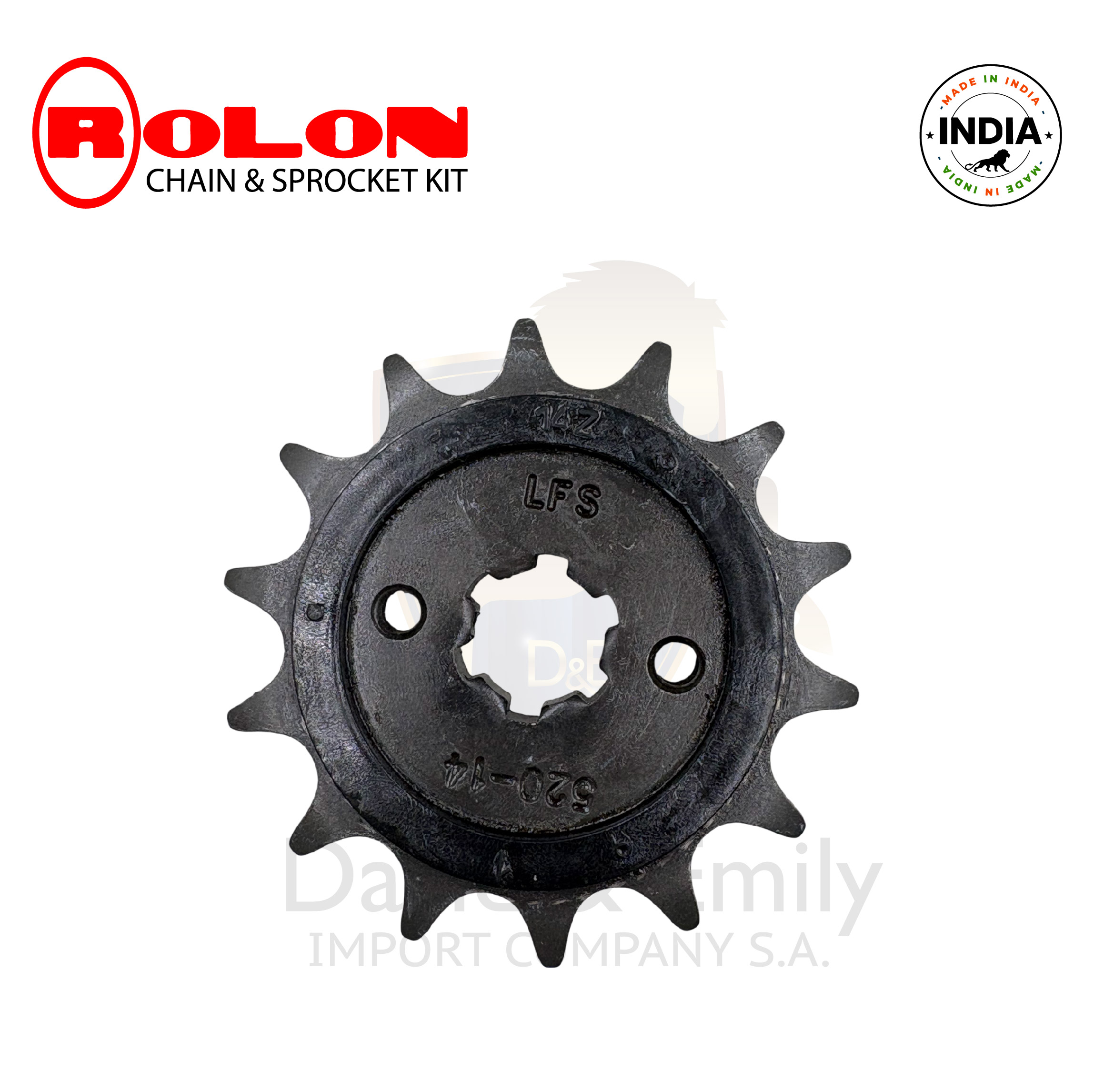 KIT ARRASTRE NS200 CADENA DORADA PIÑON ANTIVIBRANTE SELLADA 520H108L 14T/39T ROLON - Imagen 3