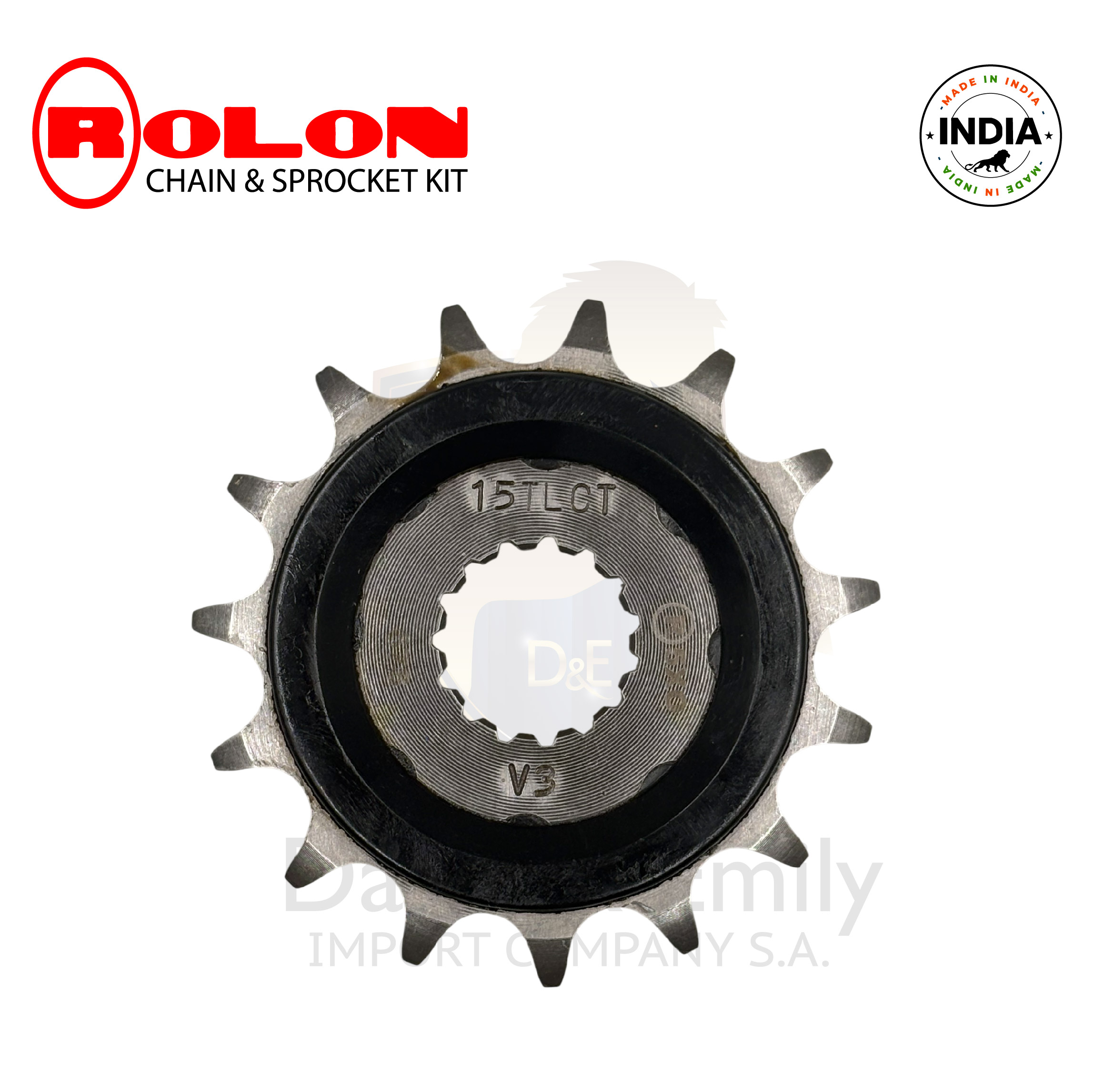 KIT ARRASTRE CONTINENTAL GT650/ INTERCEPTOR 650 525H99L ALPHA RING/15T /38T ROLON - Imagen 3
